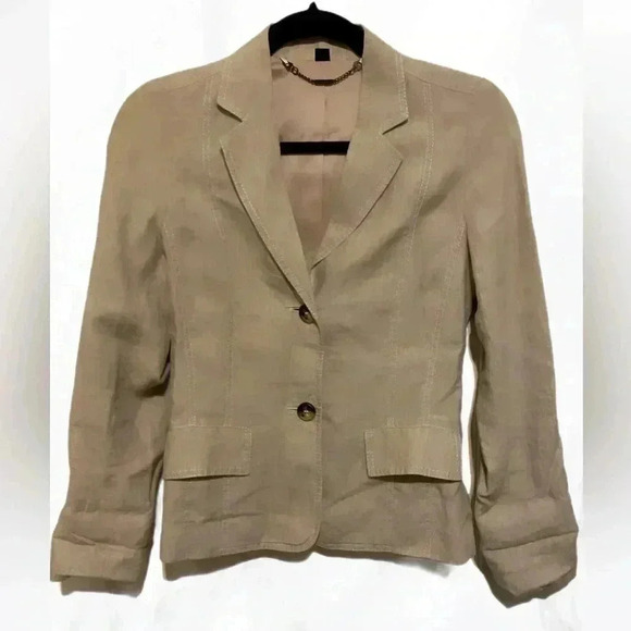 Boden “Cambridge” cream casual work long sleeve linen blazer 8 - Picture 2 of 5